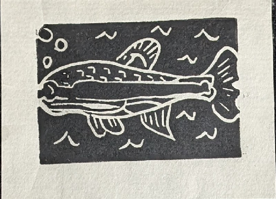 'Garnet Minnow' Print from a LE print run by JD The Printmaker